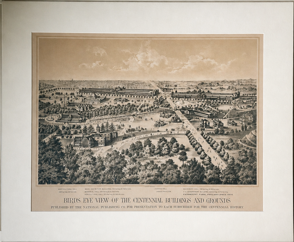 Birds Eye View of the Centennial Buildings and Grounds