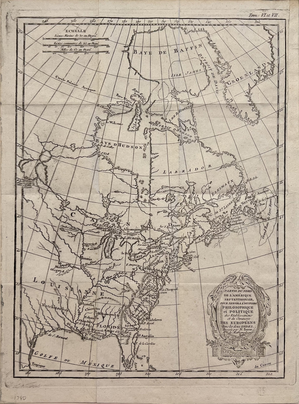 Partie du Nord de L'Amerique Septentrionale- By Rigobert Bonne
