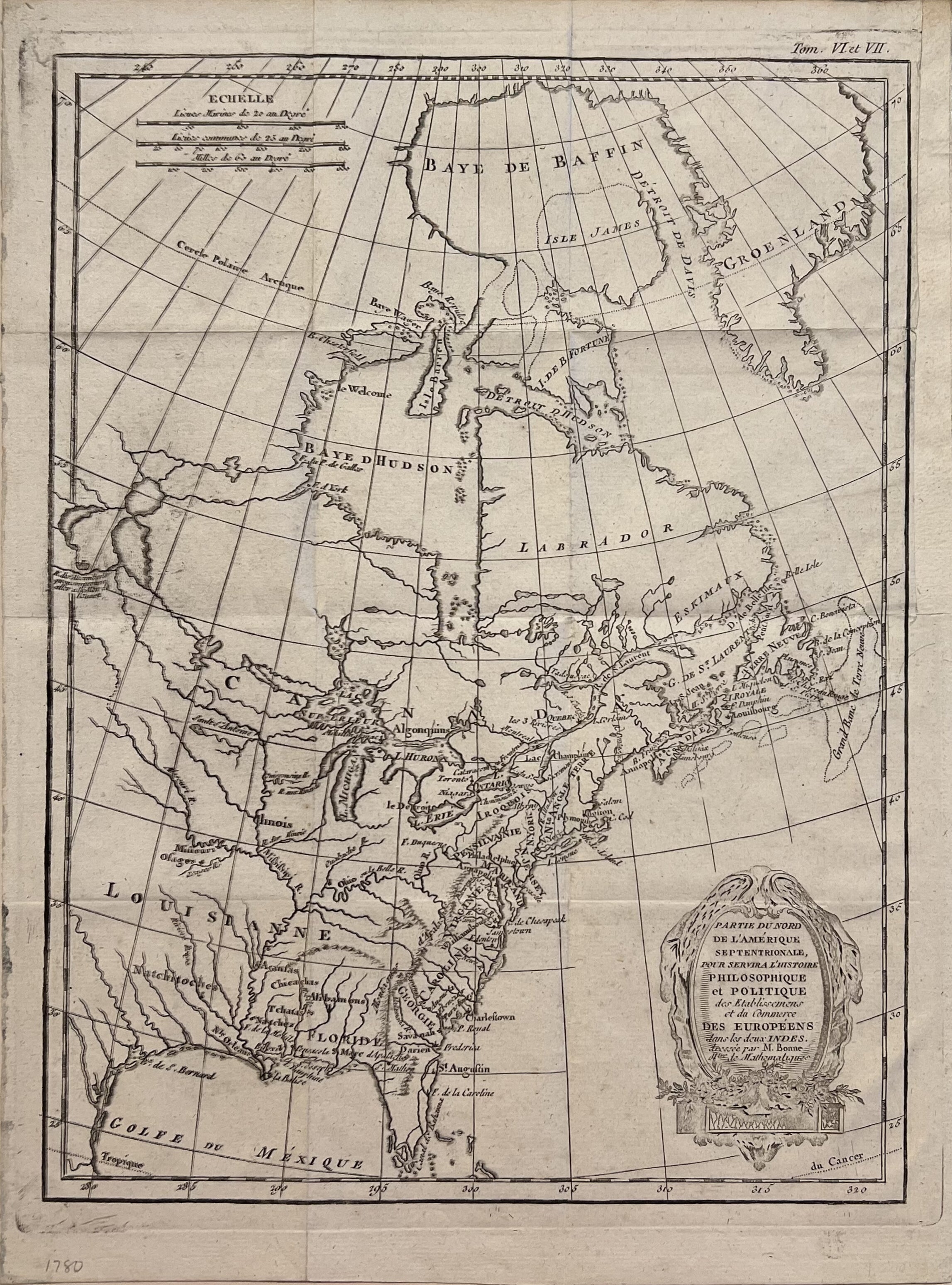 Partie du Nord de L'Amerique Septentrionale- By Rigobert Bonne