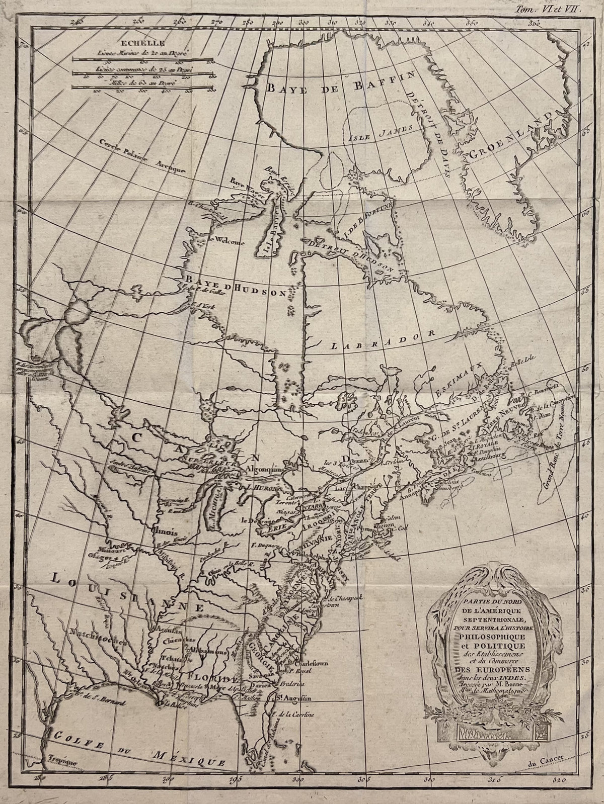 Partie du Nord de L'Amerique Septentrionale- By Rigobert Bonne