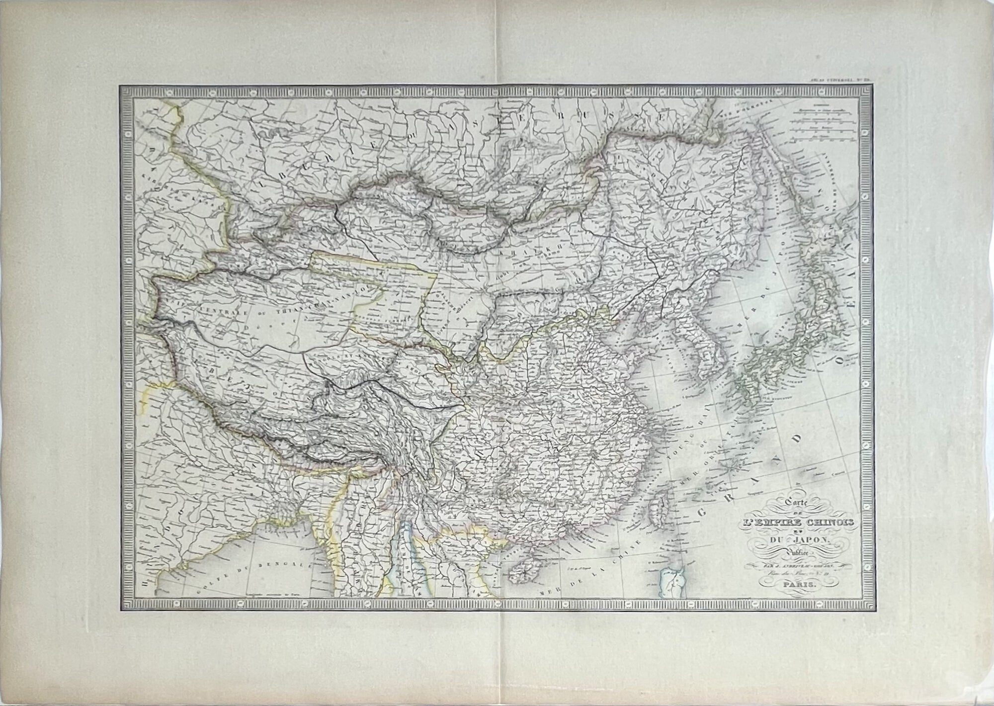 Carte De La L'Empire Chinois et Du Japan [China and Japan]- By Eugene Andriveau-Goujon