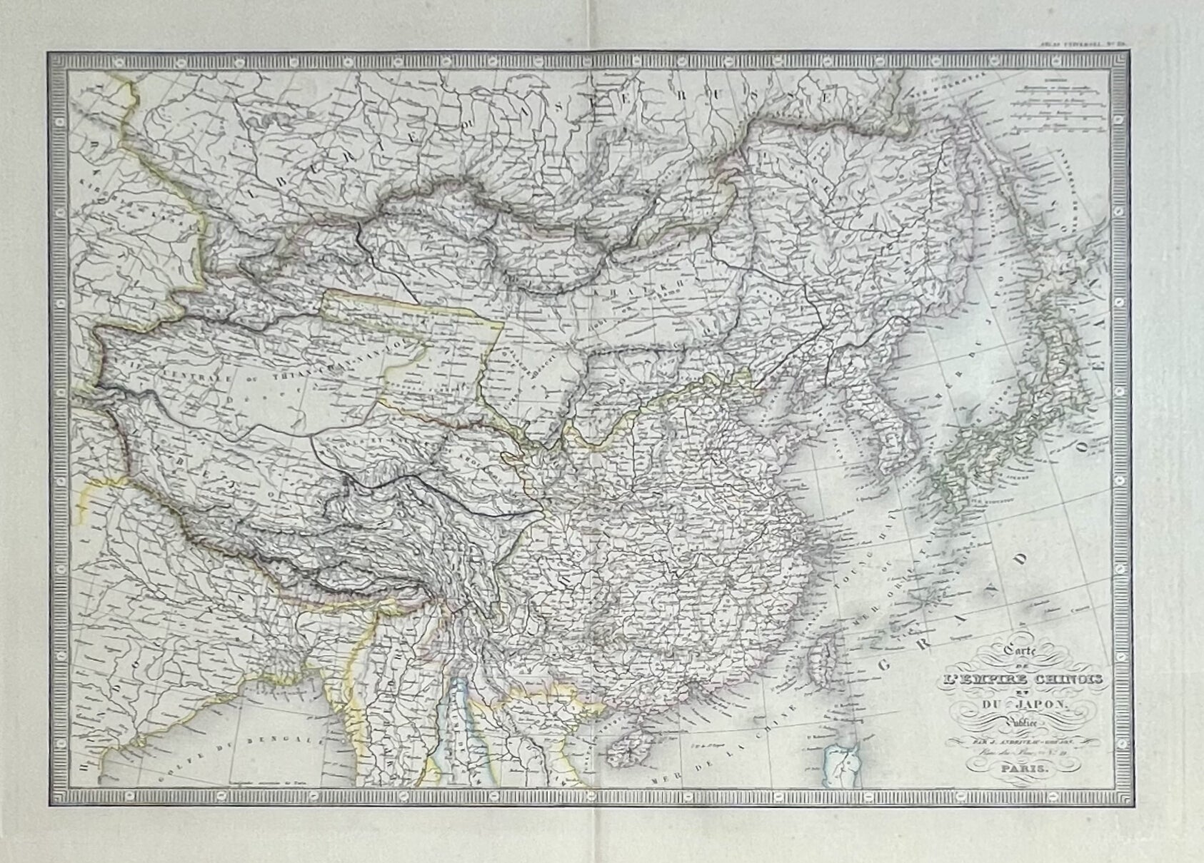 Carte De La L'Empire Chinois et Du Japan [China and Japan]- By Eugene Andriveau-Goujon