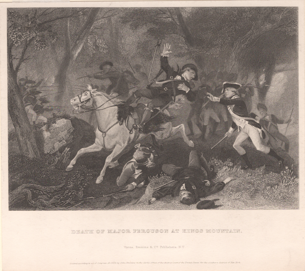 Death of Major Ferguson at Kings Mountain- By Alonso Chappel