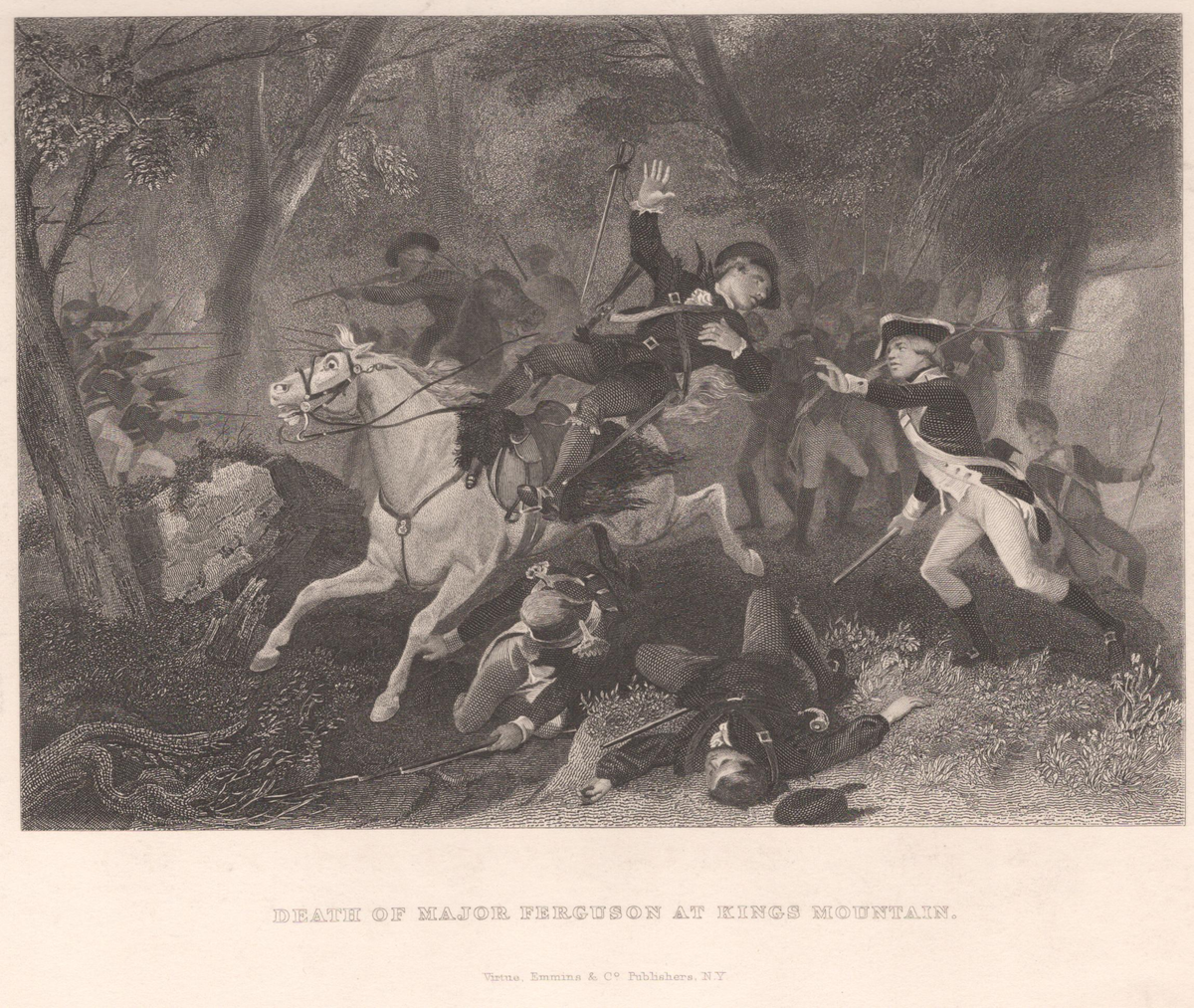 Death of Major Ferguson at Kings Mountain- By Alonso Chappel