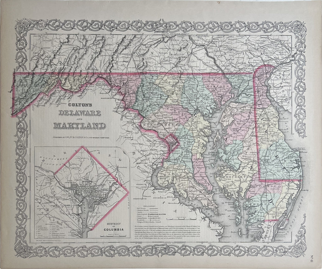 Delaware and Maryland- By J.H. Colton