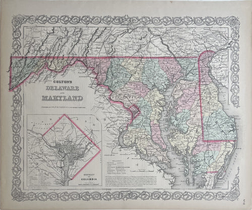 Delaware and Maryland- By J.H. Colton