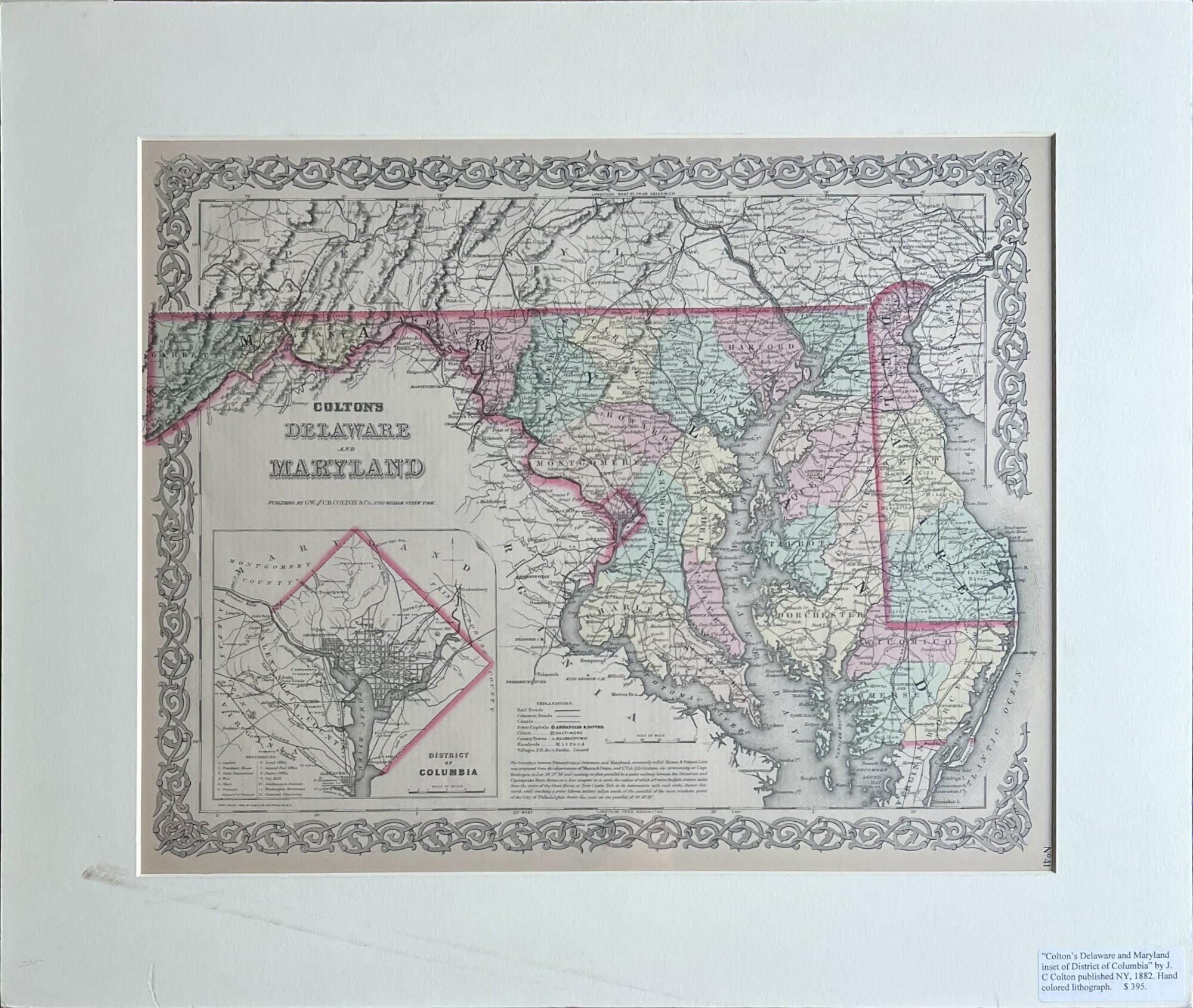Delaware and Maryland- By J.H. Colton