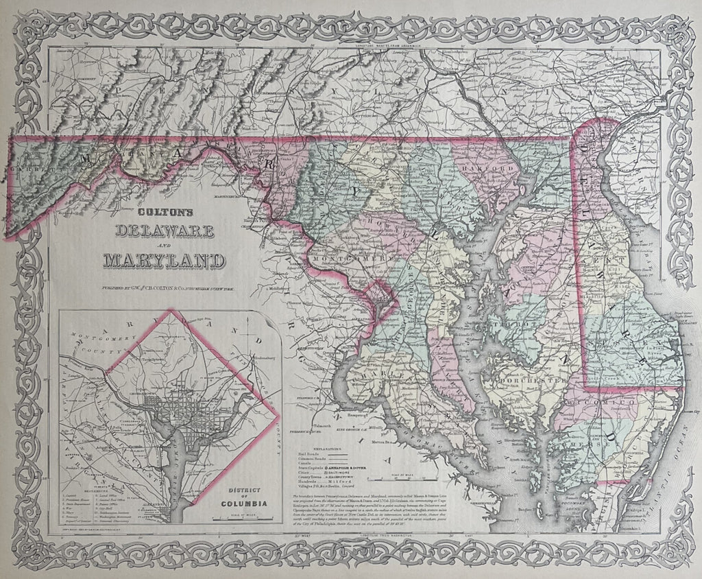 Delaware and Maryland- By J.H. Colton