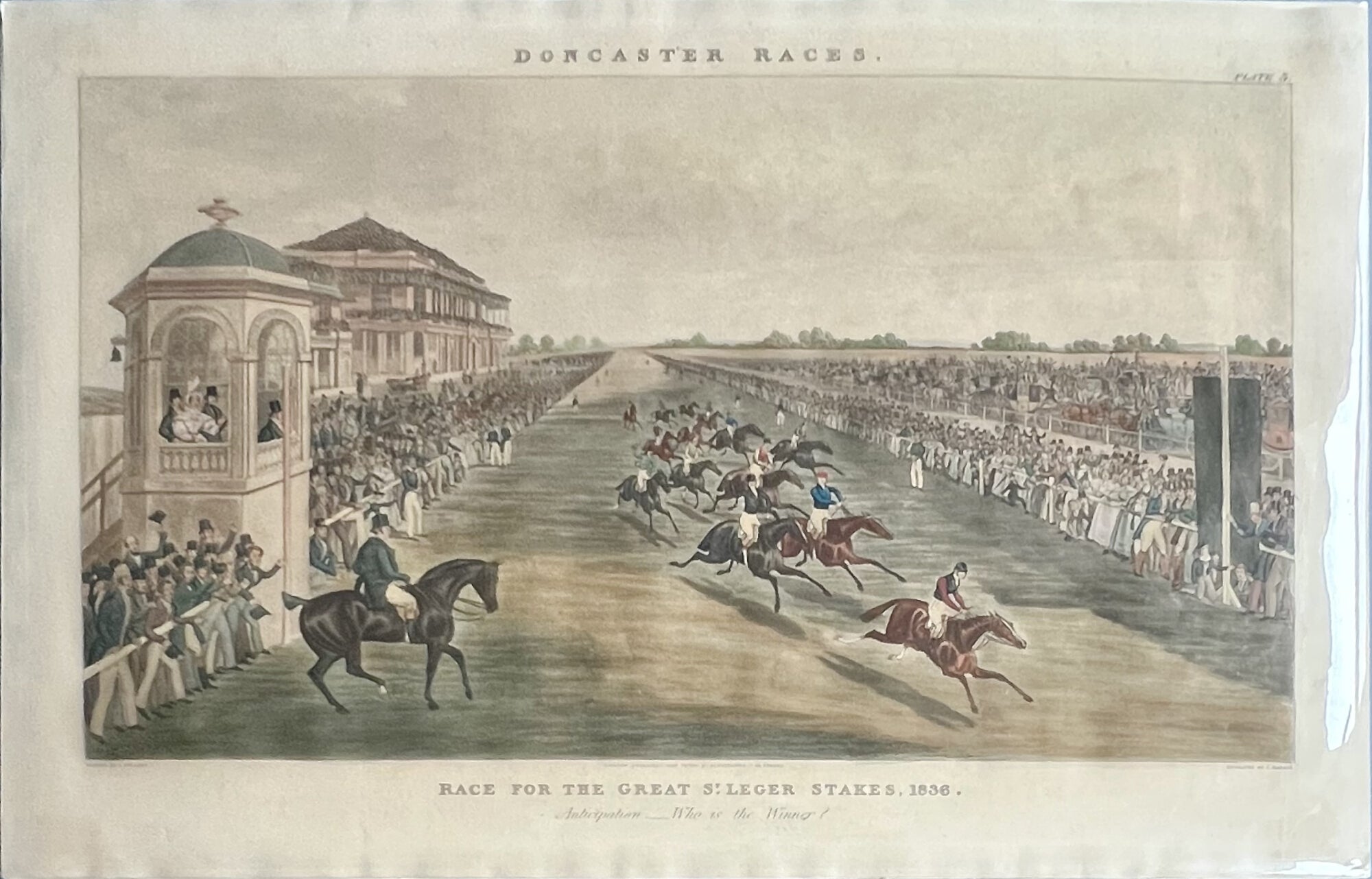 Doncaster Races- Race for St. Leger Stakes, 1836 [Set of 4]- By Jas. Pollard