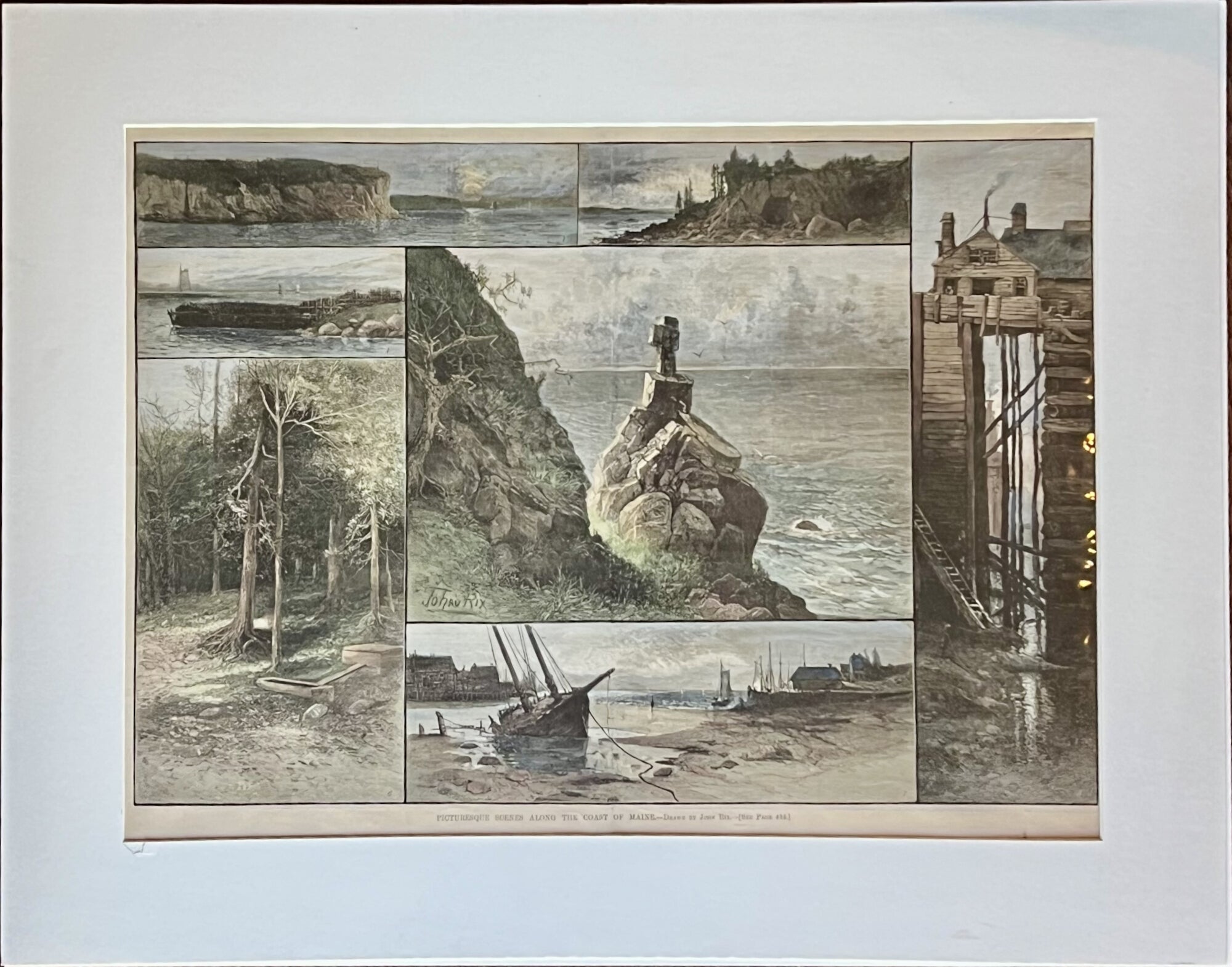 Picturesque Scenes Along the Coast of Maine- By John Rix