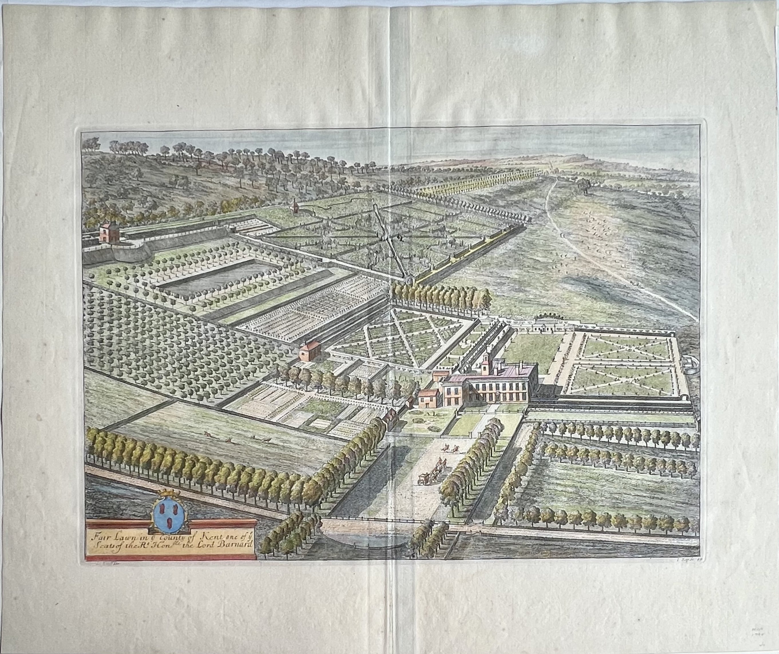 Fair Lawn in the County of Kent, Plate 49- By Johannes Kip, after Leonard Knyff