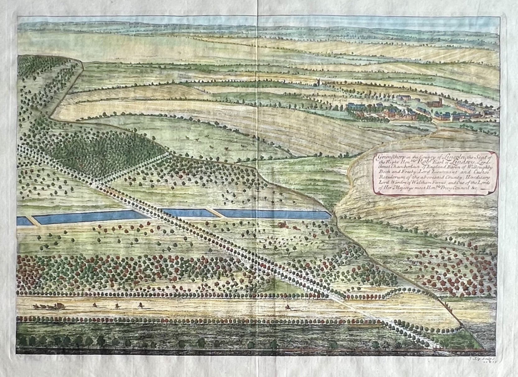 Grimthorp in the Count of Lincoln, Plate 23- By Johannes Kip, after Leonard Knyff