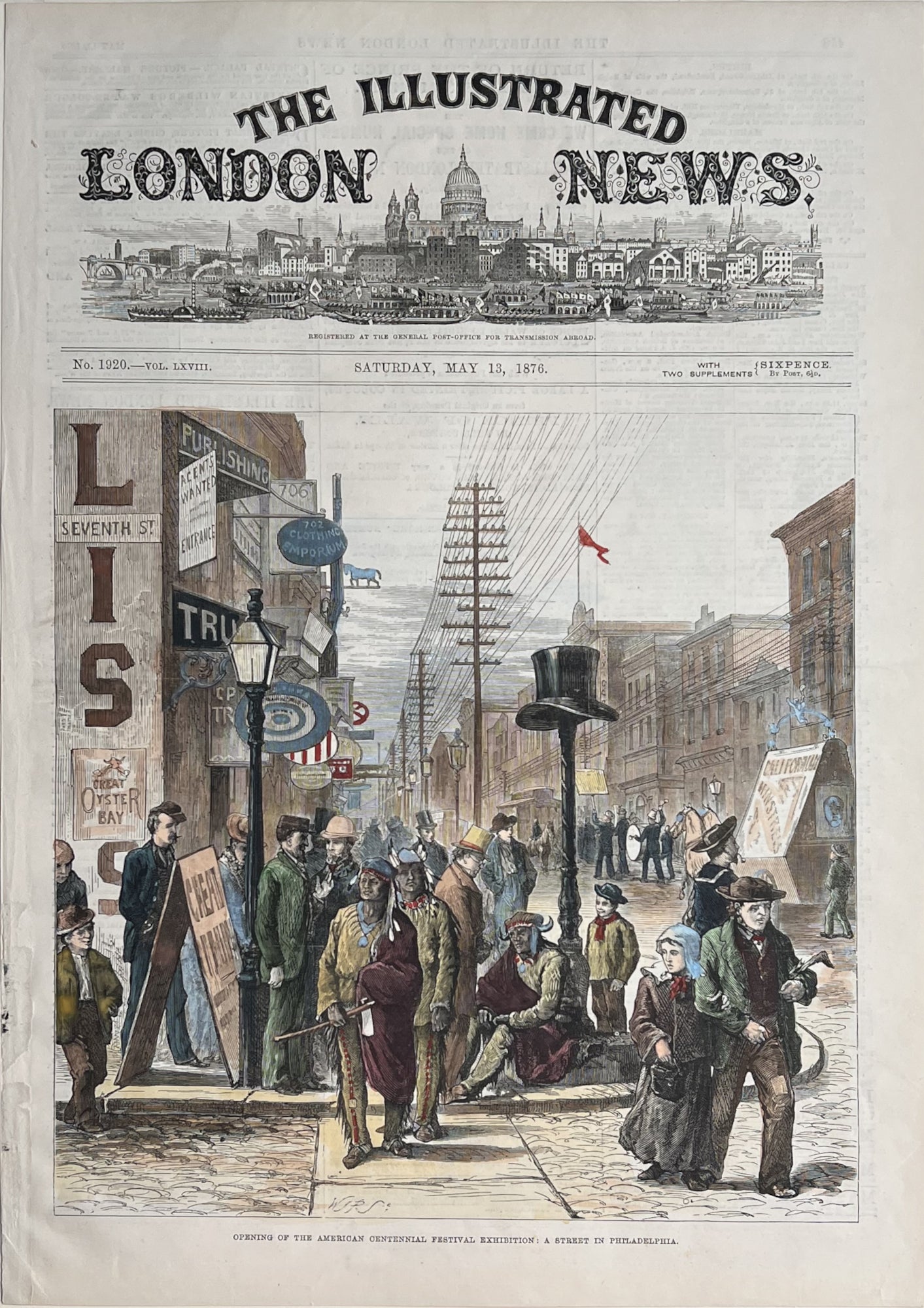 Opening of the American Centennial Festival Exhibit: A Street in Philadelphia- May 13, 1876