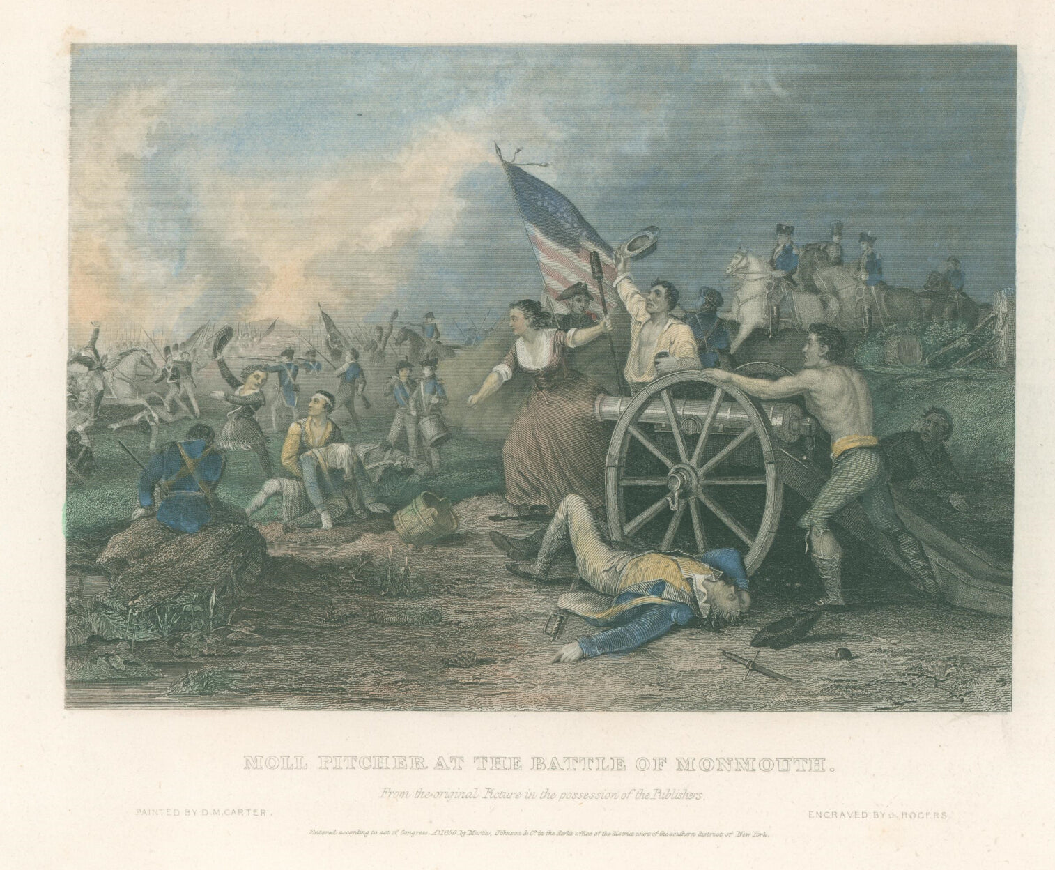 Moll Pitcher at the Battle of Monmouth- By D.M. Carter