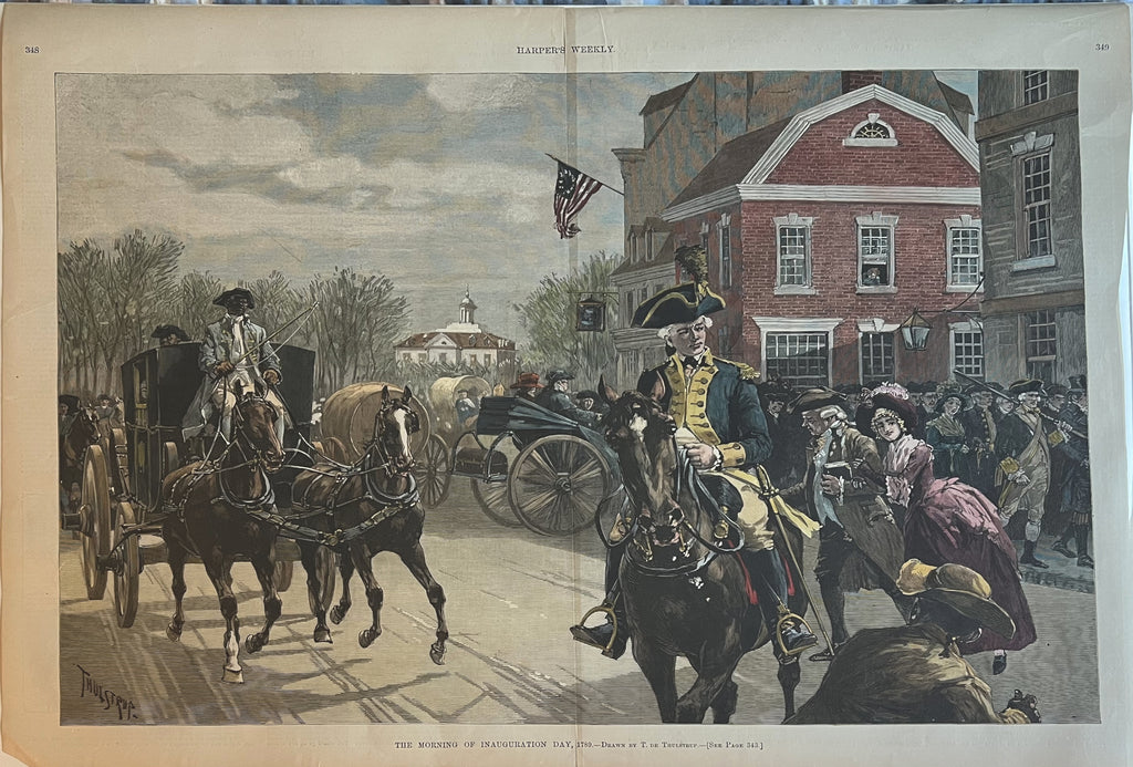 The Morning of Inauguration Day, 1789- By T. De Thulstrup