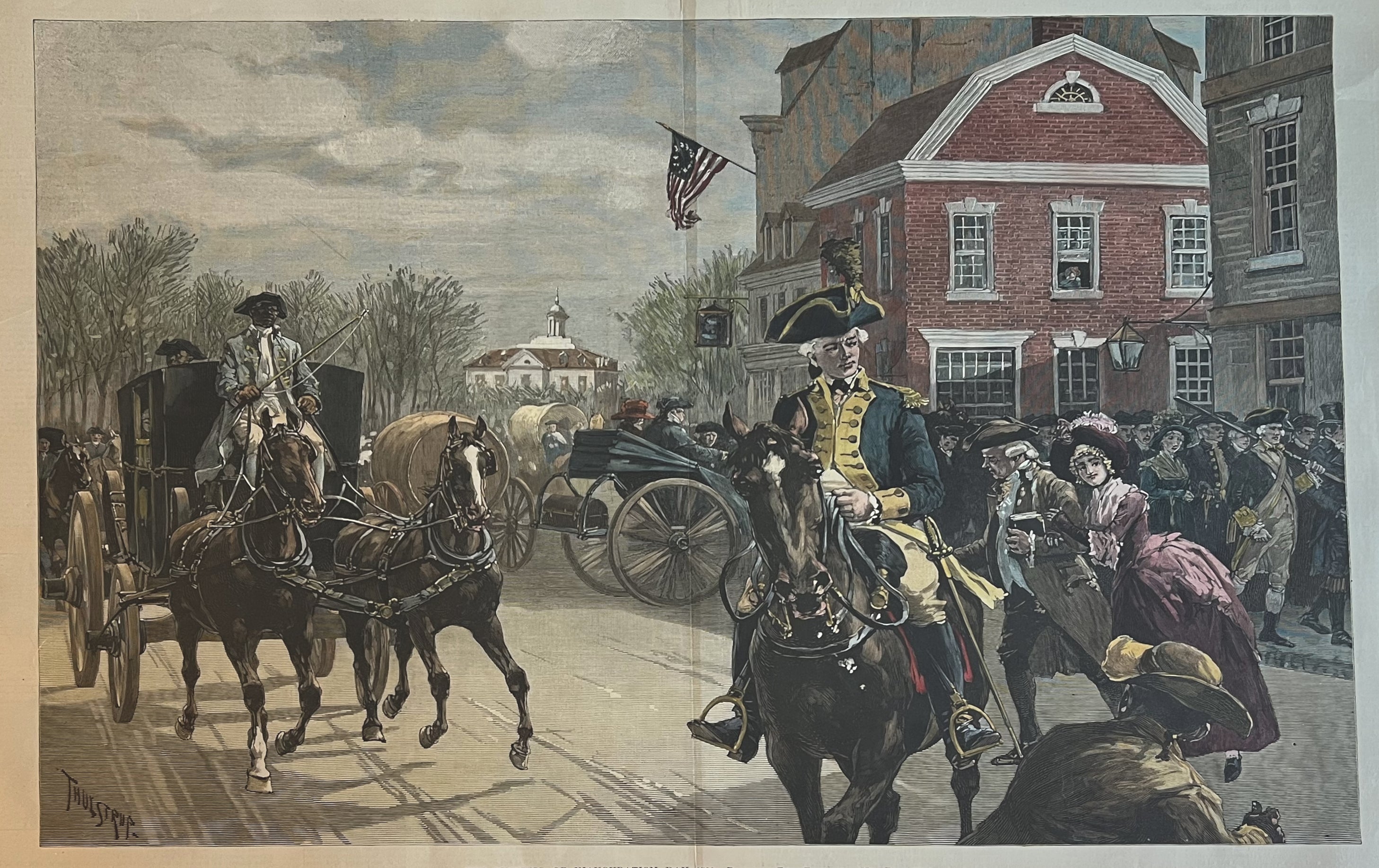 The Morning of Inauguration Day, 1789- By T. De Thulstrup