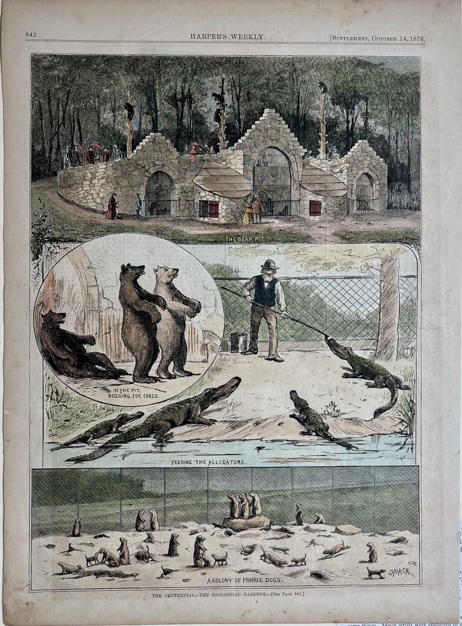 The Centennial The Zoological Gardens [The Philadelphia Zoo]- Harper's Weekly