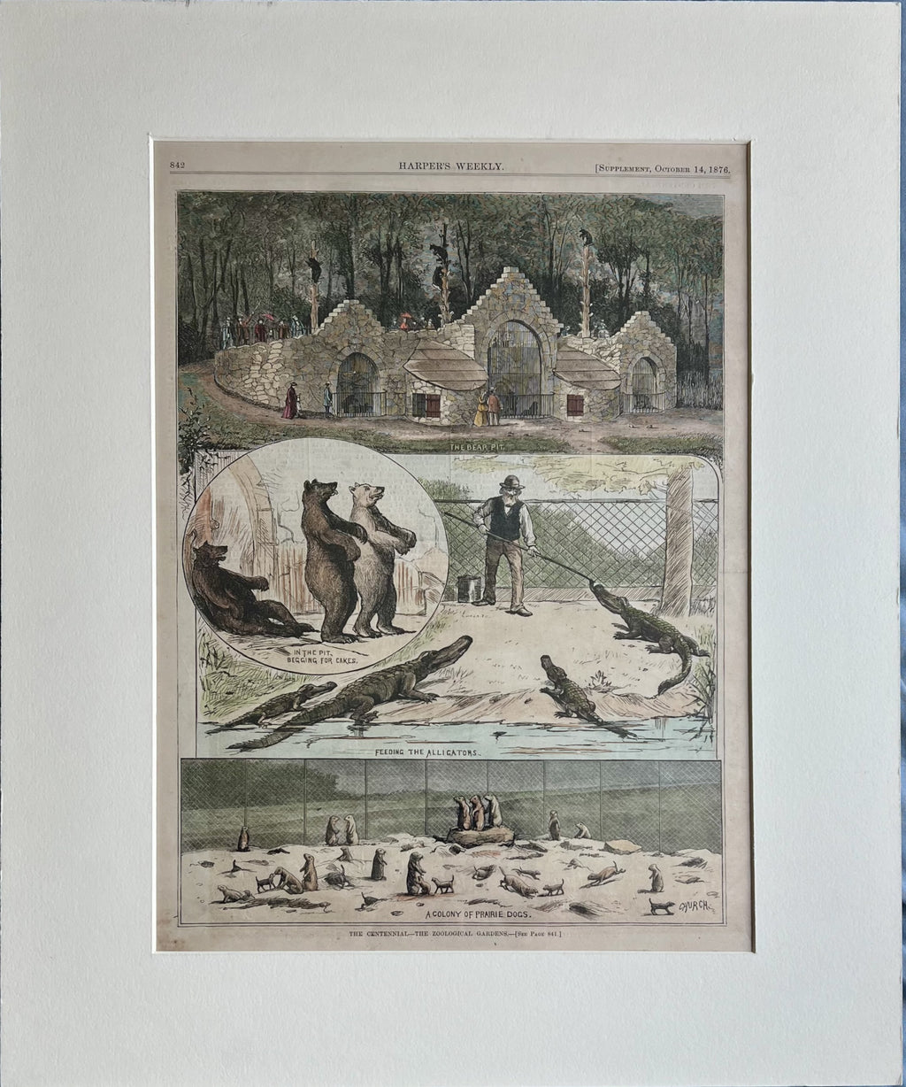 The Centennial The Zoological Gardens [The Philadelphia Zoo]- Harper's Weekly