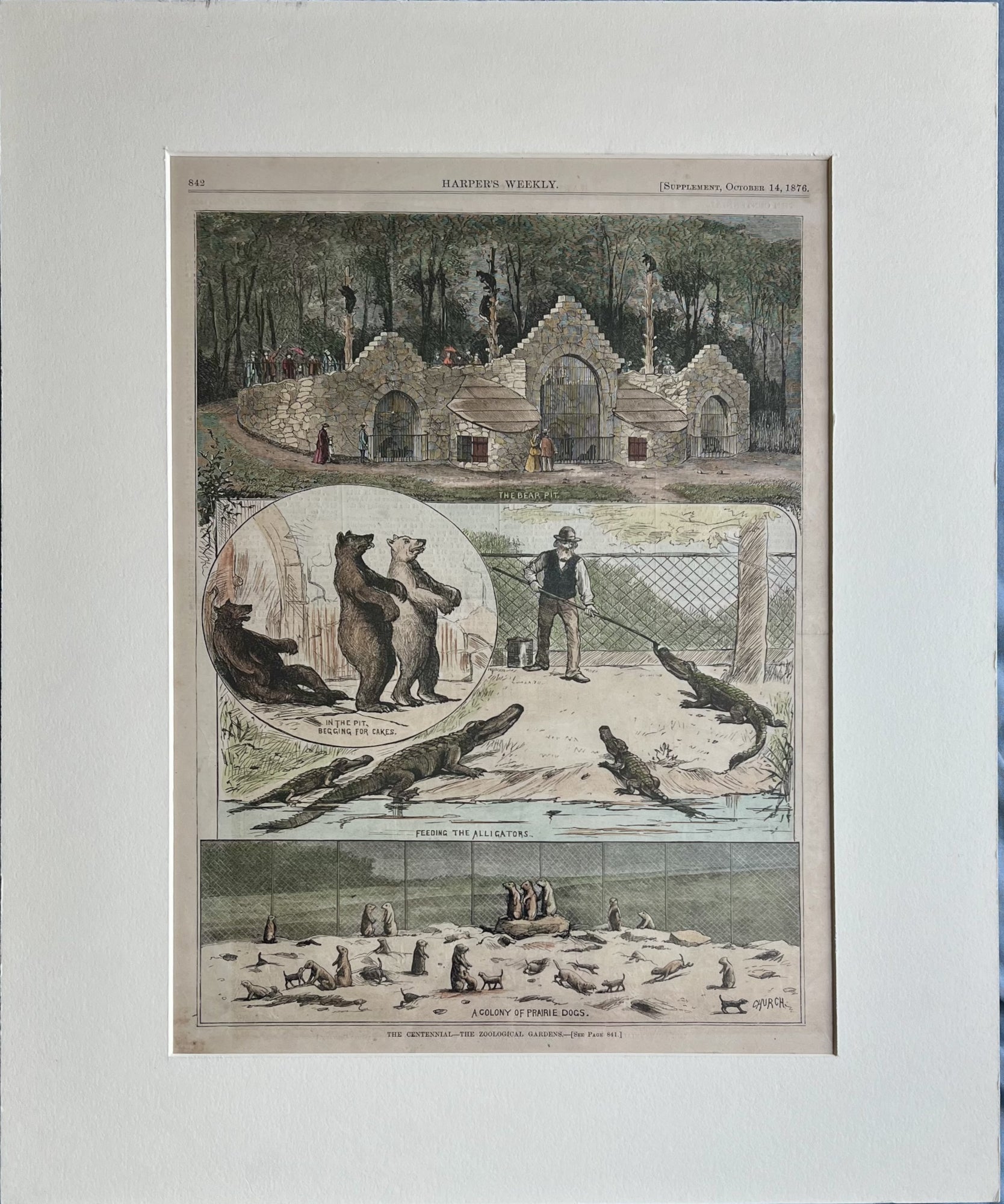 The Centennial The Zoological Gardens [The Philadelphia Zoo]- Harper's Weekly