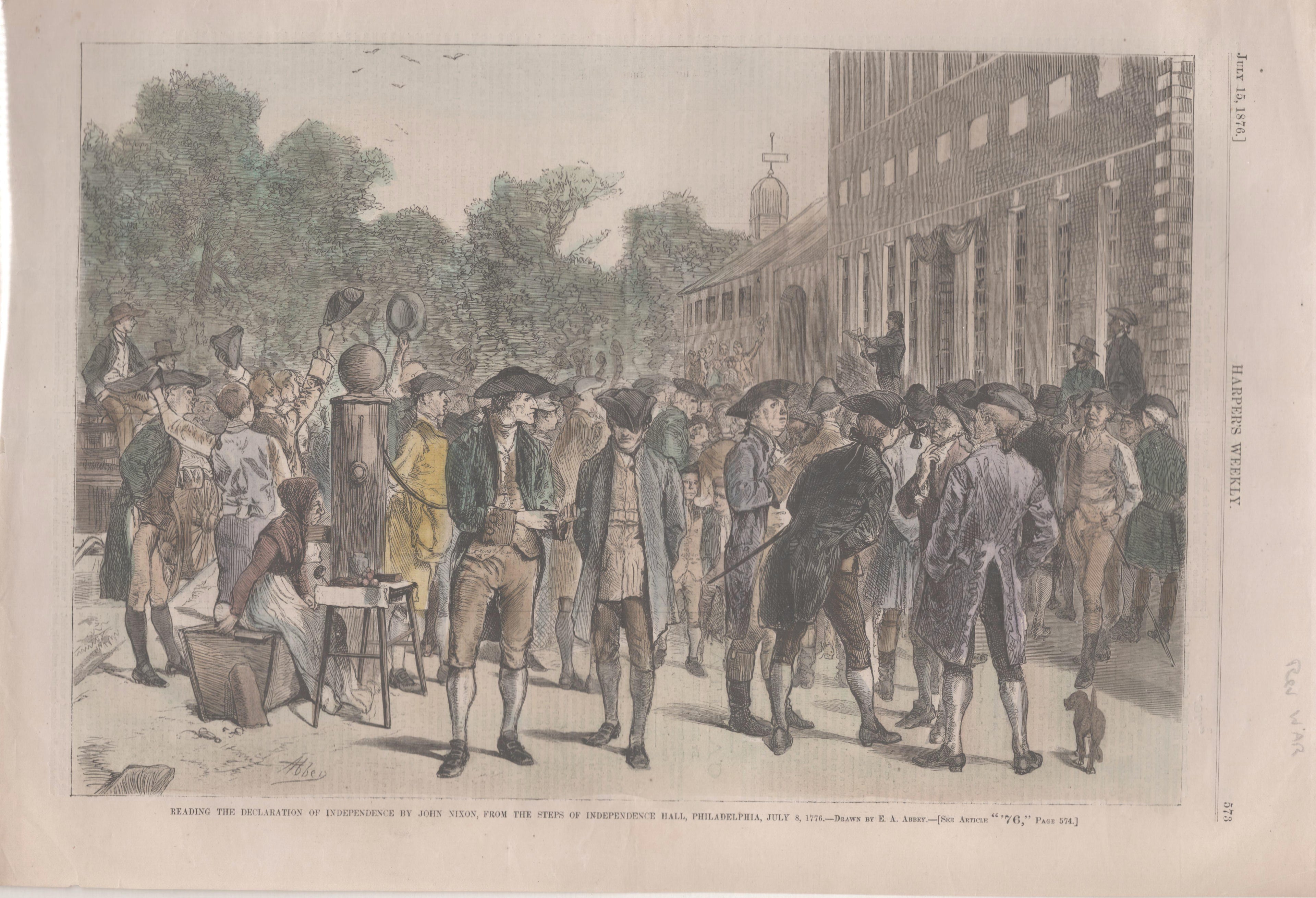 Reading the Declaration of Independence by John Nixon...- Harper's Weekly