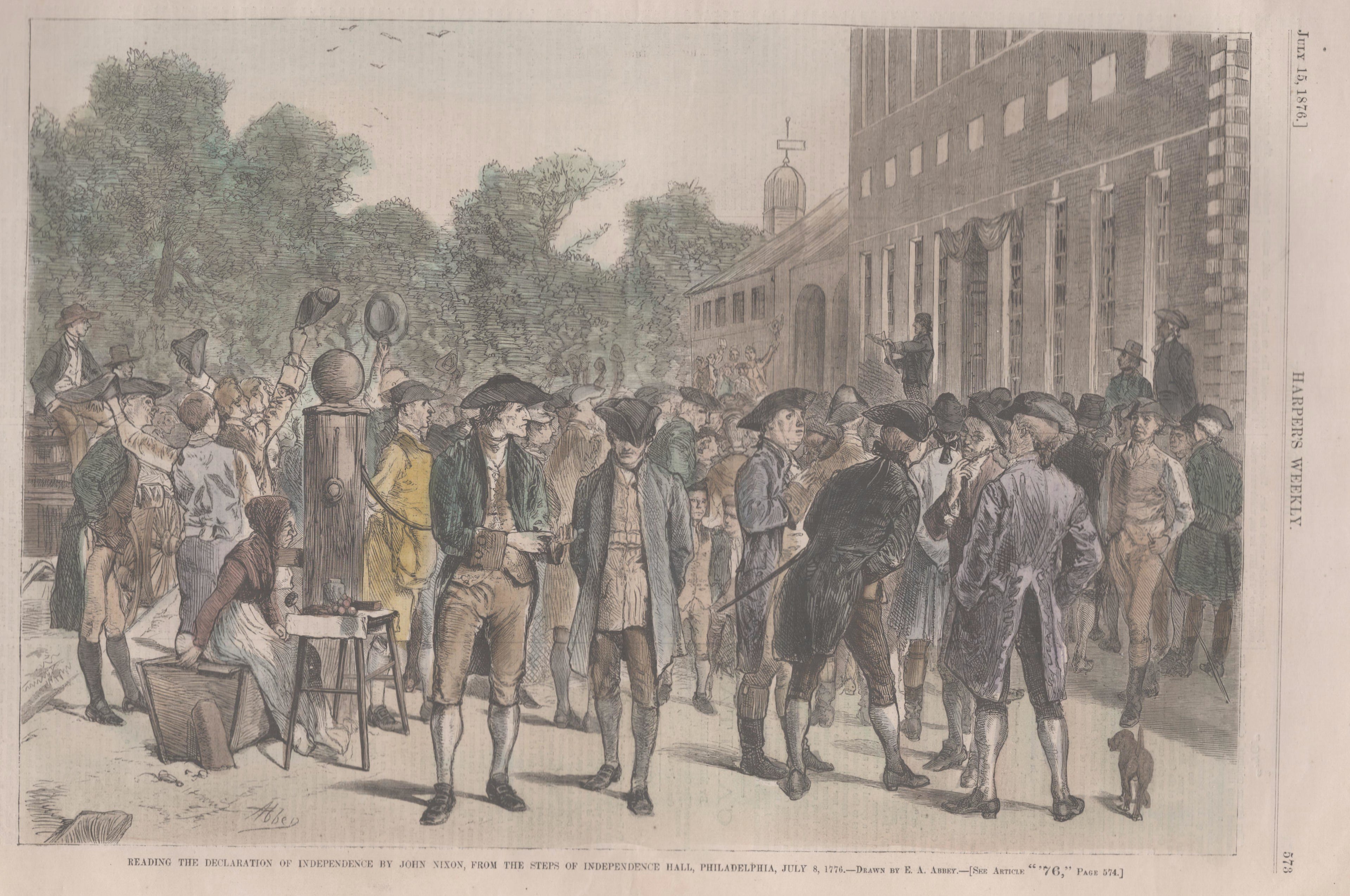 Reading the Declaration of Independence by John Nixon...- Harper's Weekly