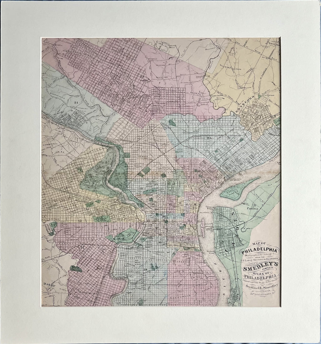 Map of Philadelphia- By Samuel L. Smedley
