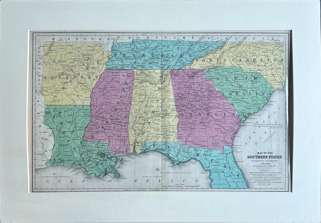 Map of the Southern States- By Daniel Burgess