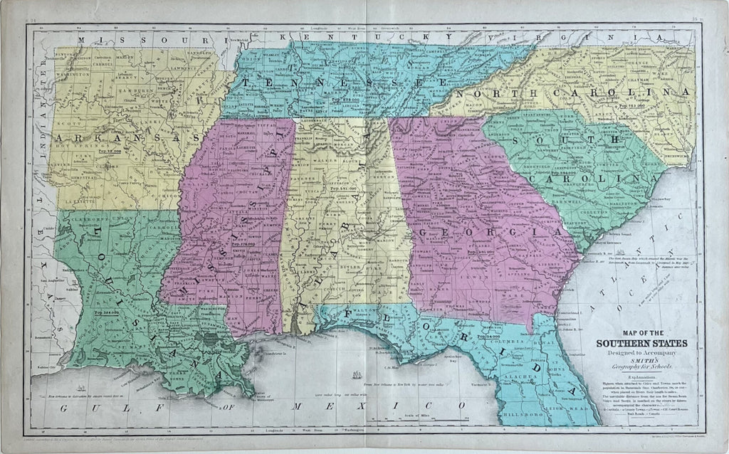 Map of the Southern States- By Daniel Burgess