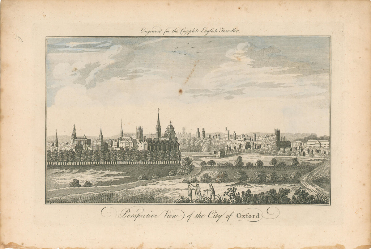 Perspective View of the City of Oxford- Unattributed