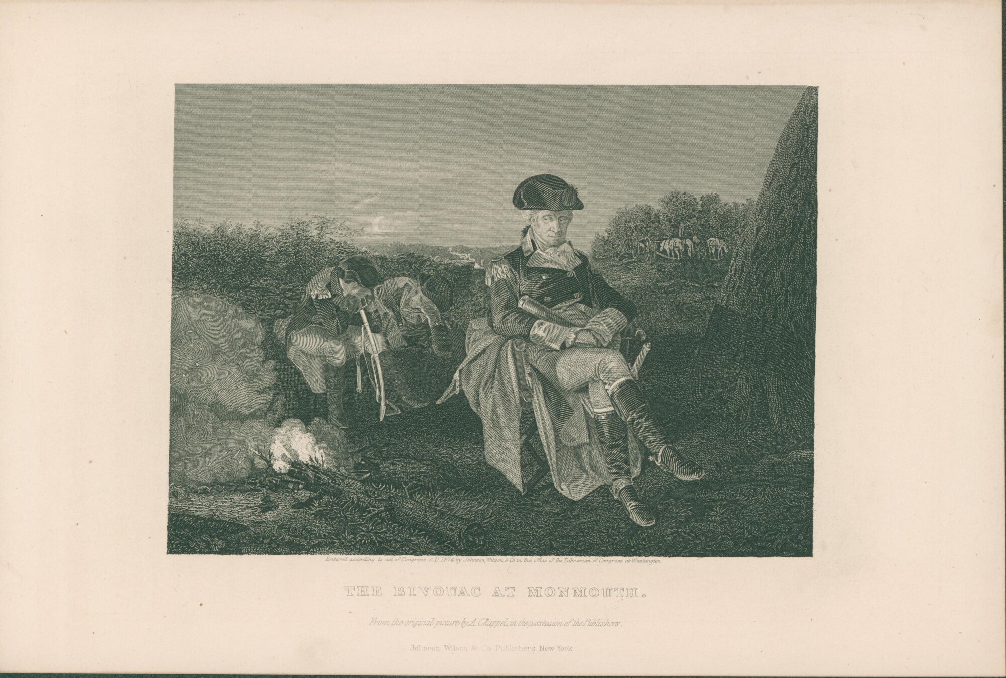 The Bivouac at Monmouth- By Alonzo Chappel