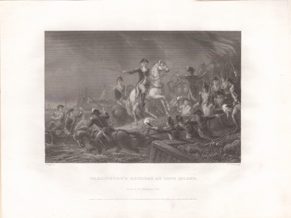 Washington's Retreat at Long Island- By Wageman