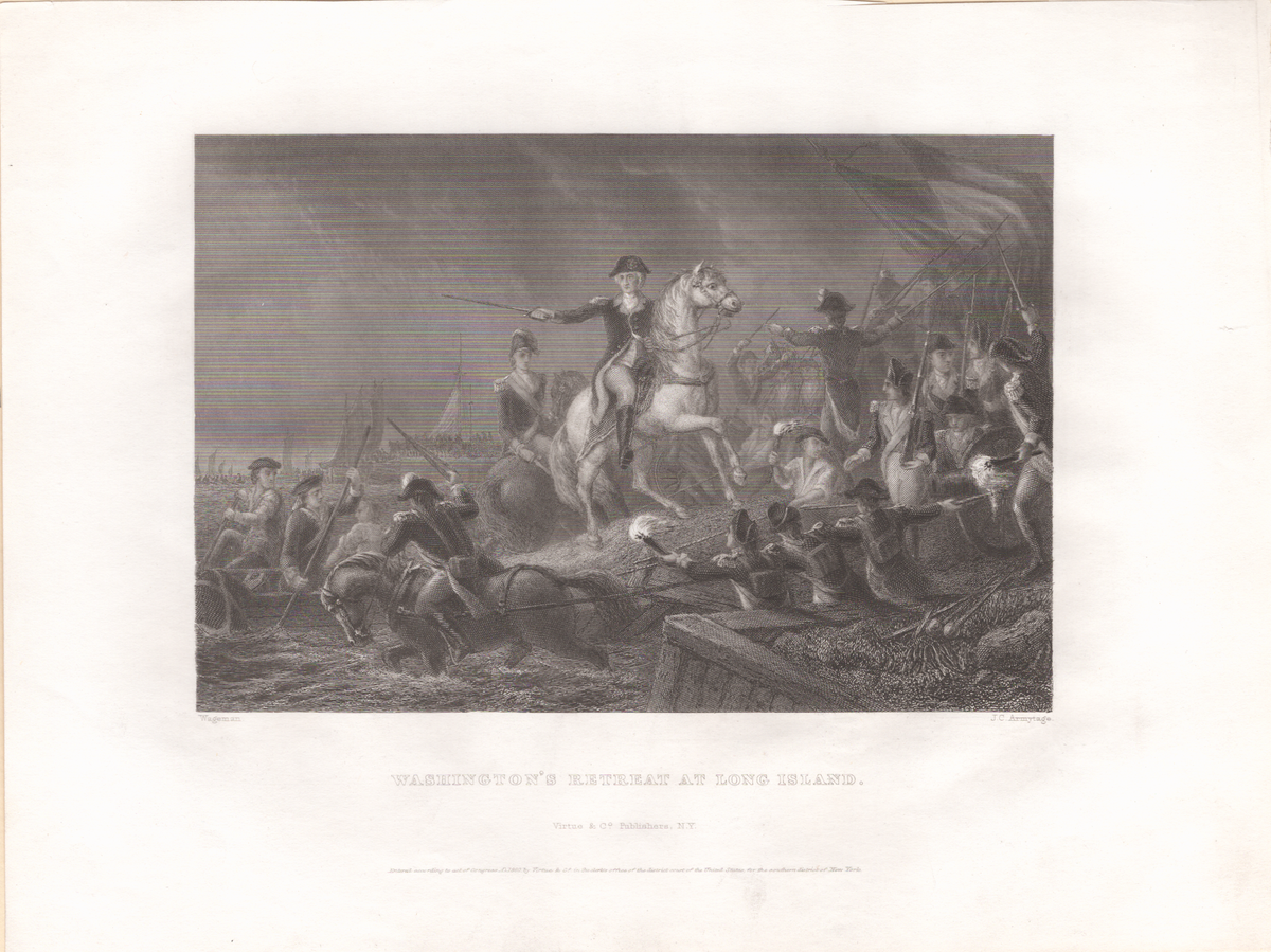 Washington's Retreat at Long Island- By Wageman