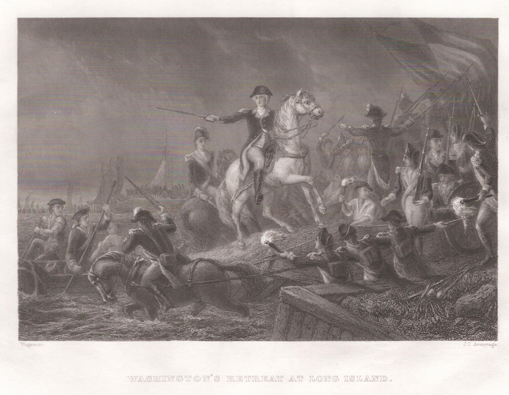Washington's Retreat at Long Island- By Wageman
