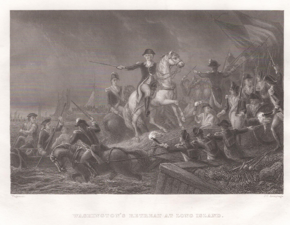 Washington's Retreat at Long Island- By Wageman