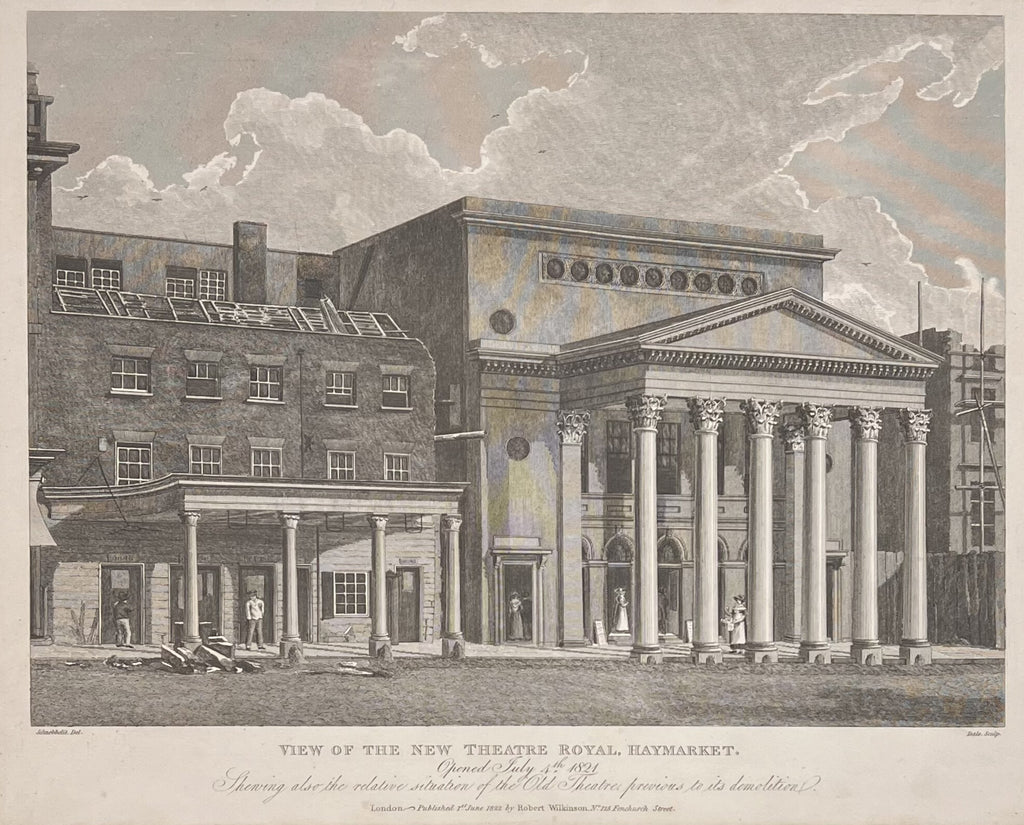 View of the New Theatre Royal, Haymarket- By Robert Wilkinson