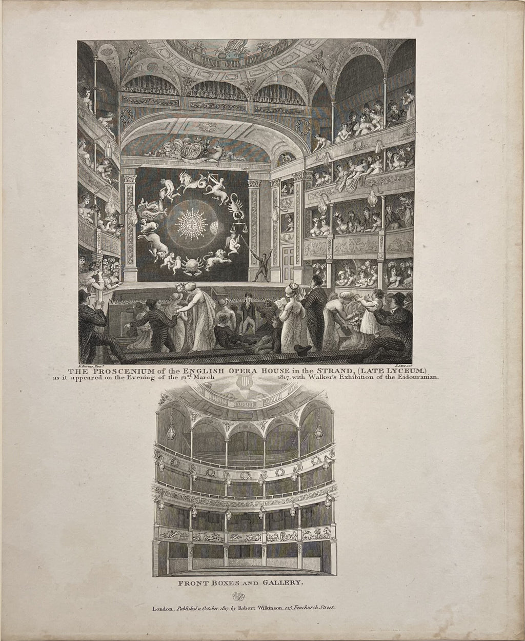 The Proscenium of the English Opera House in the Strand (Late Lyceum)- By Robert Wilkinson