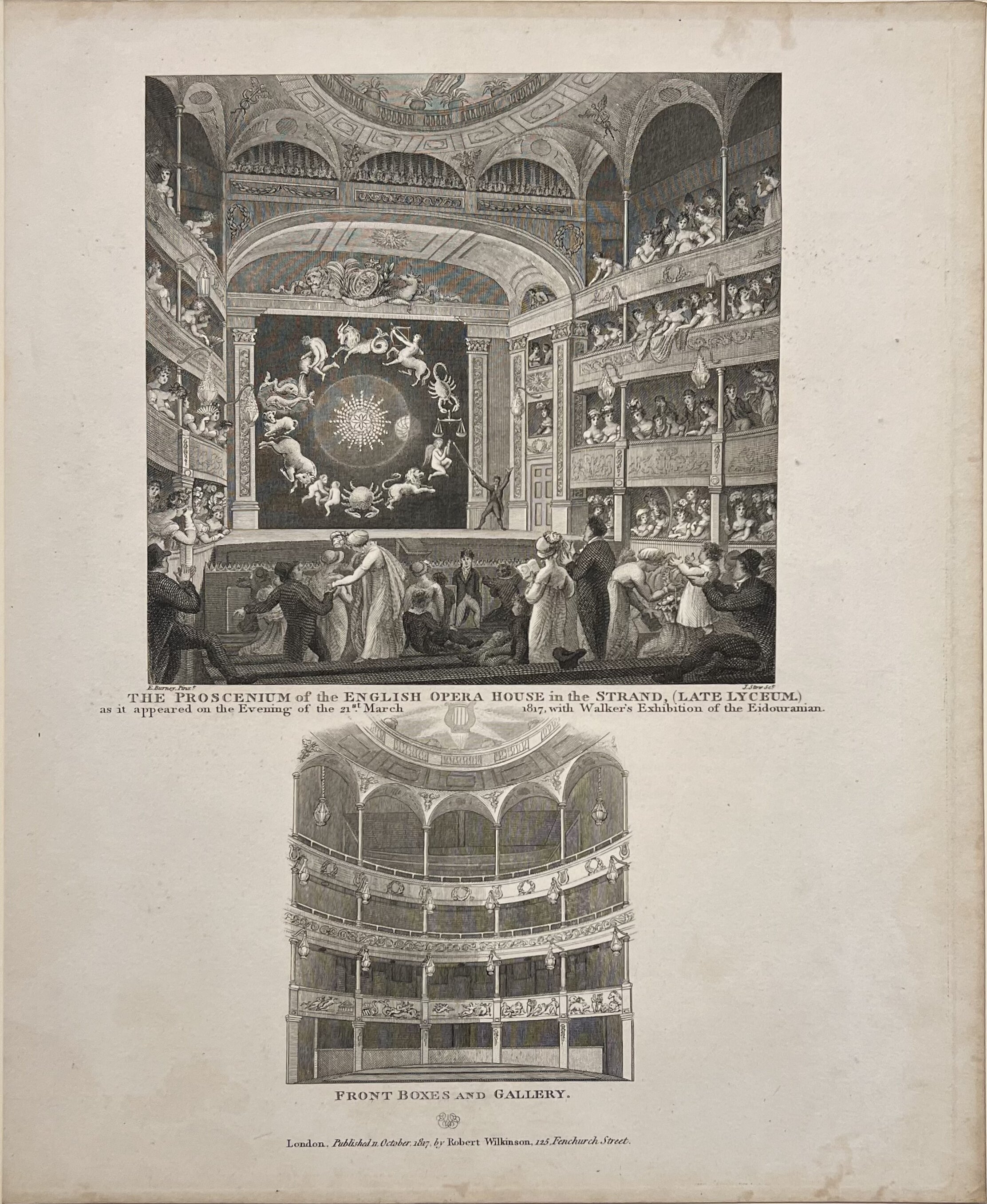 The Proscenium of the English Opera House in the Strand (Late Lyceum)- By Robert Wilkinson