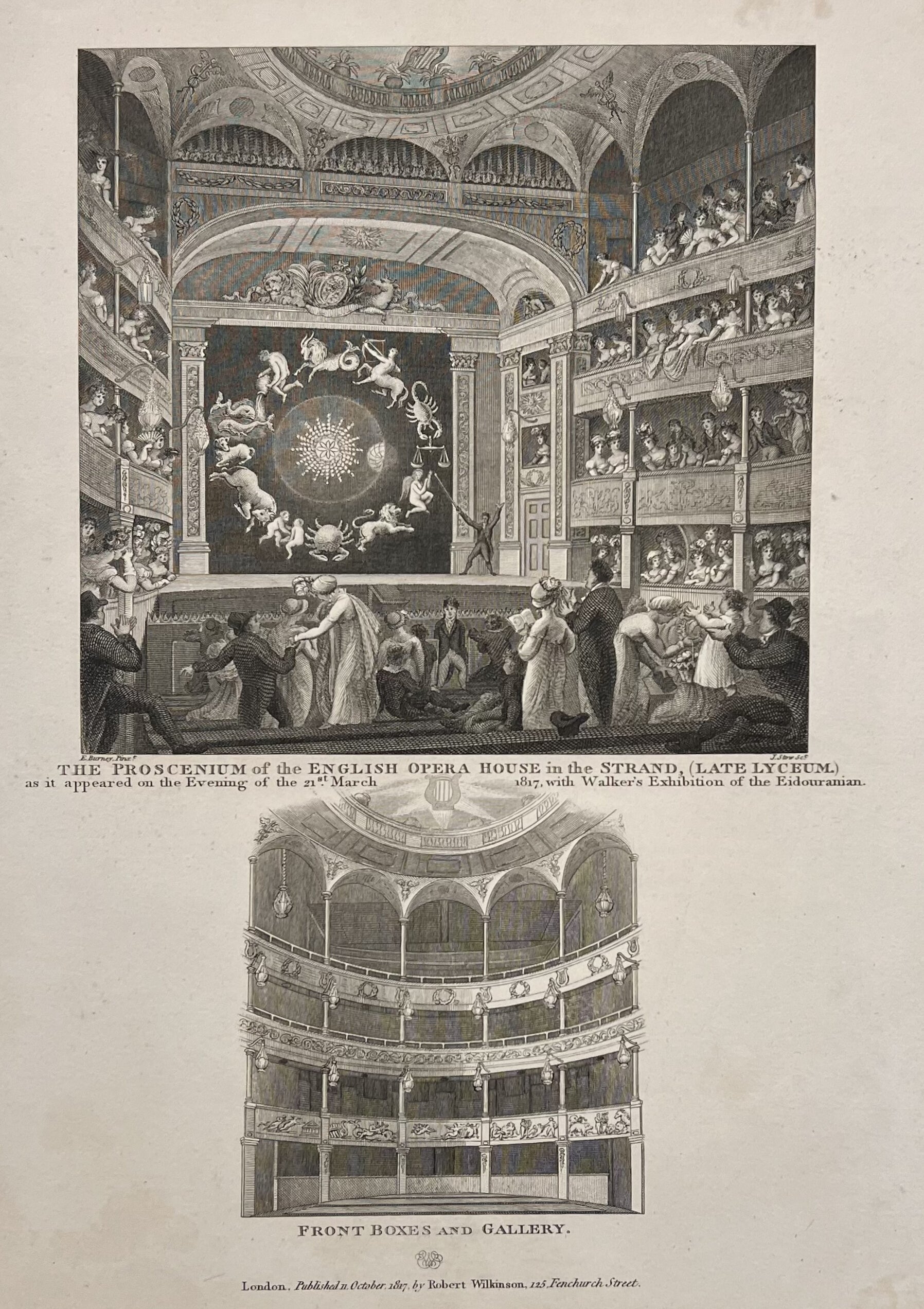 The Proscenium of the English Opera House in the Strand (Late Lyceum)- By Robert Wilkinson