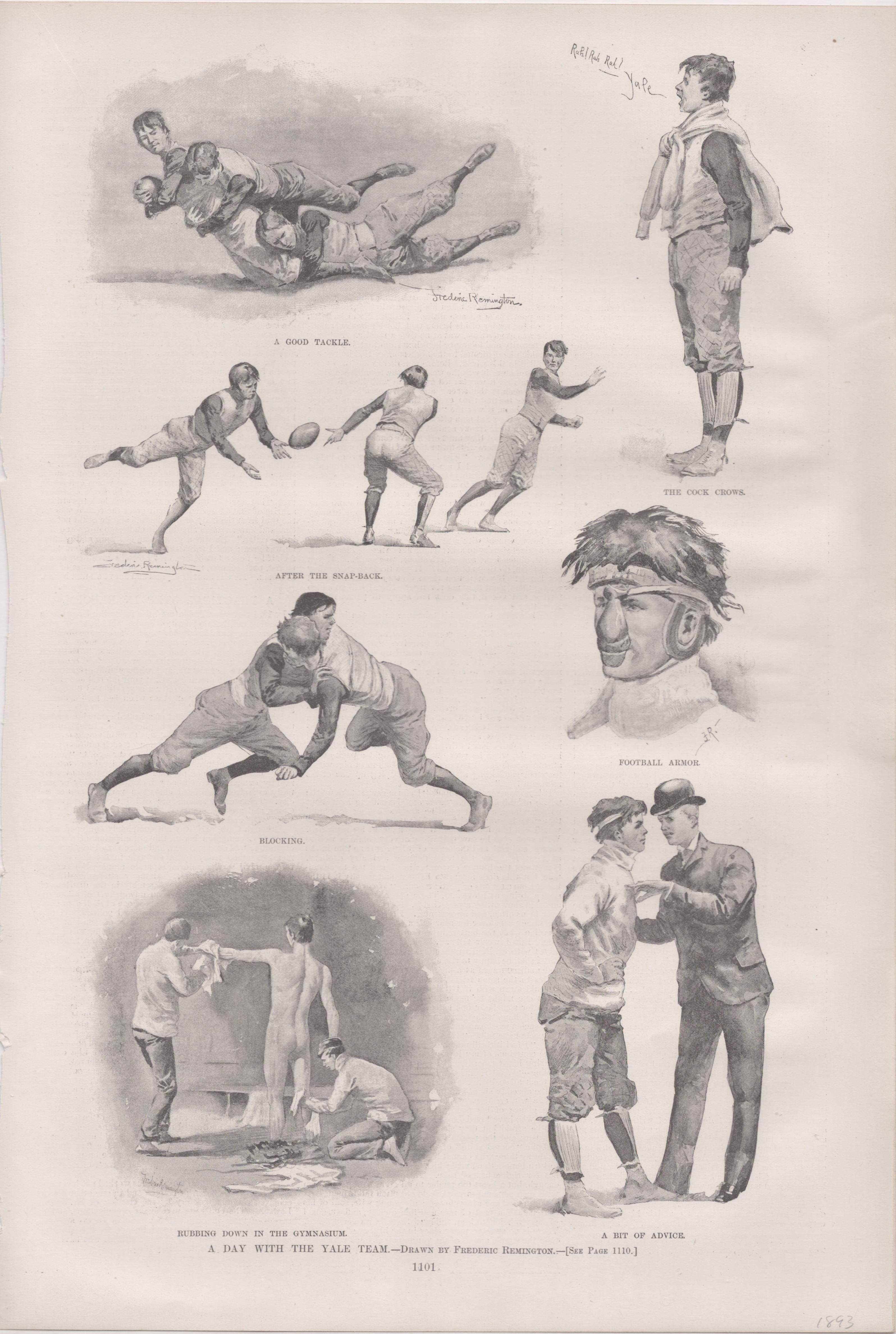 A Day with the Yale Team- By Frederic Remington