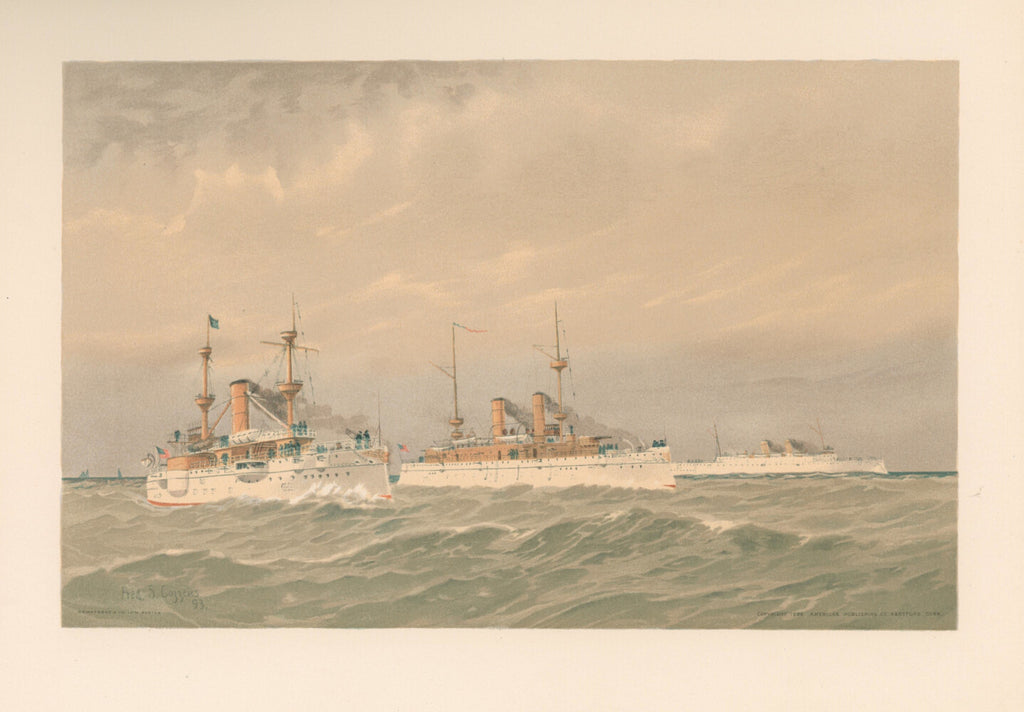 Plate 23- USS Texas, USS Olympia & USS Minneapolis