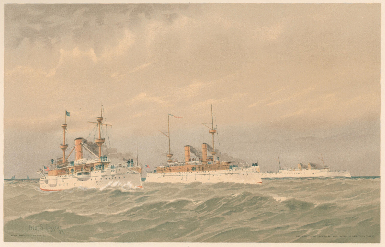 Plate 23- USS Texas, USS Olympia & USS Minneapolis
